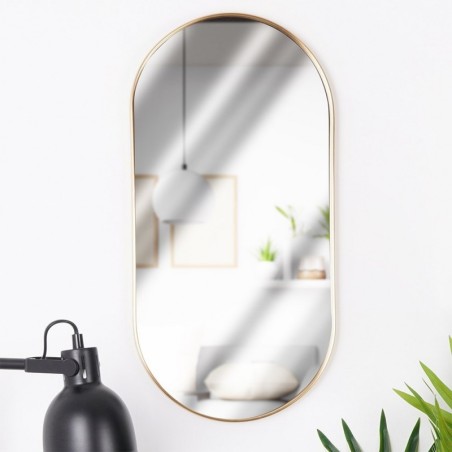 Seinapeegel kuldne ovaalne 50x25 cm