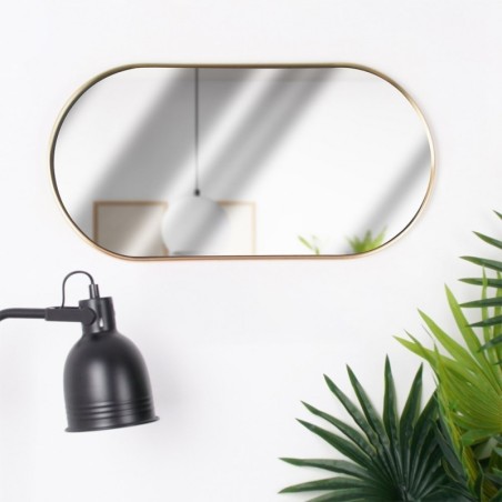 Seinapeegel kuldne ovaalne 50x25 cm | FreshDesign.ee