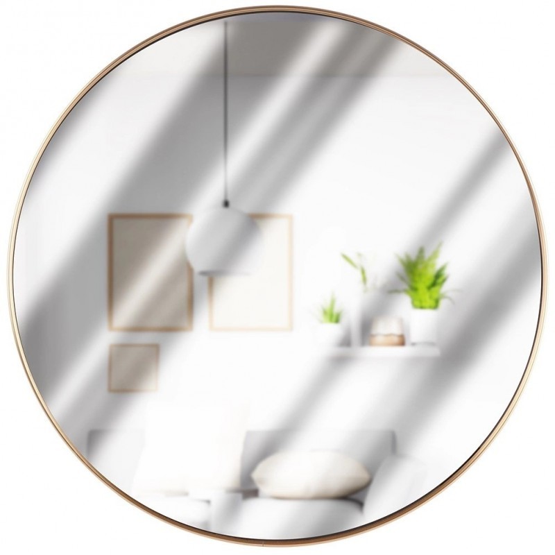 Kuldne ümmargune seinapeegel 50 cm | FreshDesign.ee