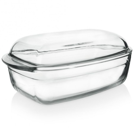 Klaasist ahjunõu kaanega 32,5x19x13 cm, 2,9 L | FreshDesign.ee