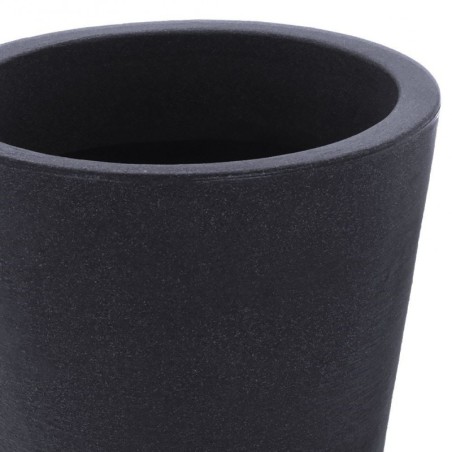 Plastikust aiapott, hall, ümmargune, 28x45 cm | FreshDesign.ee