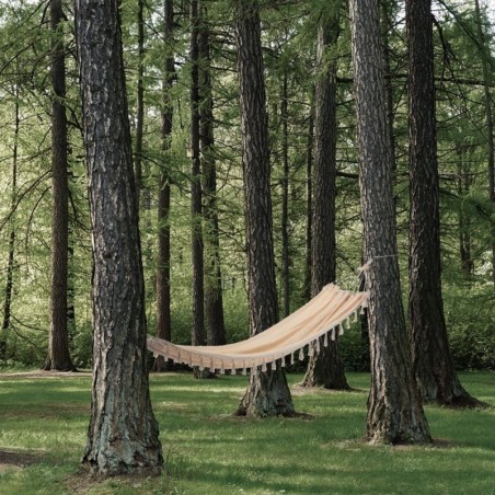 Ühekordne beež võrkkiik 200x100 cm