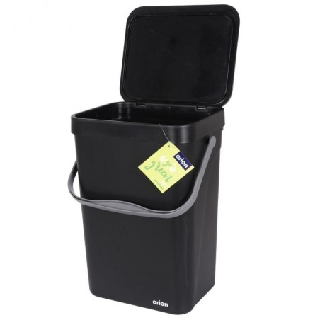 Rippuv prügikast must 10 l