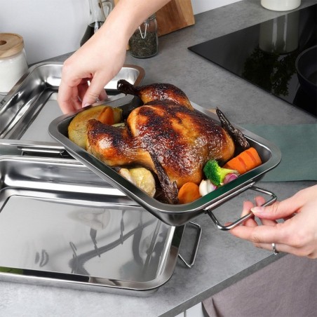 Ristkülikukujuline terasest küpsetuspann 3 tk. | FreshDesign.ee