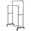 Riidestange metallist must topelt 110x45x152 cm | FreshDesign.ee