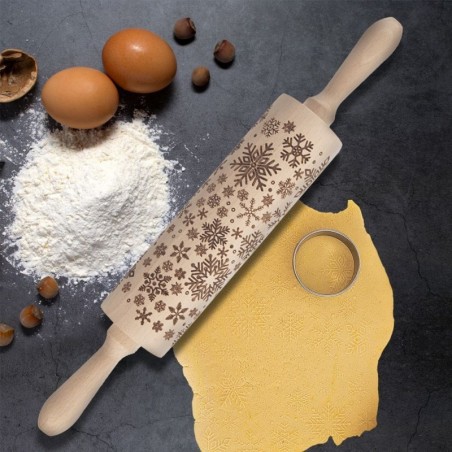 Taignarull puidust lumehelbed 39 cm