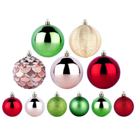 Purunematud jõulukaunistused punane roosa ... | FreshDesign.ee