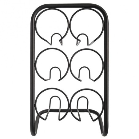 Veiniriiul metallist must 6 pudelit 22,5x39 cm | FreshDesign.ee