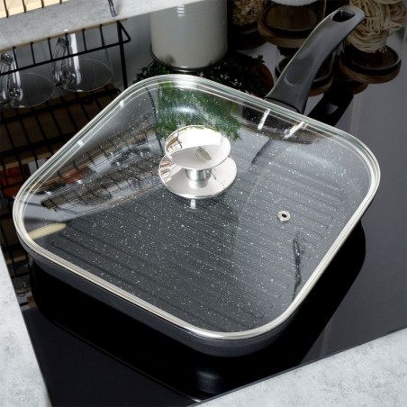 GRANDE kandiline klaasist kaas 27x27 cm