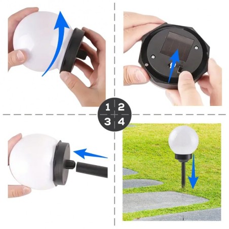 Solar LED aiavalgustid, 33,5 cm, 6 tk. | FreshDesign.ee