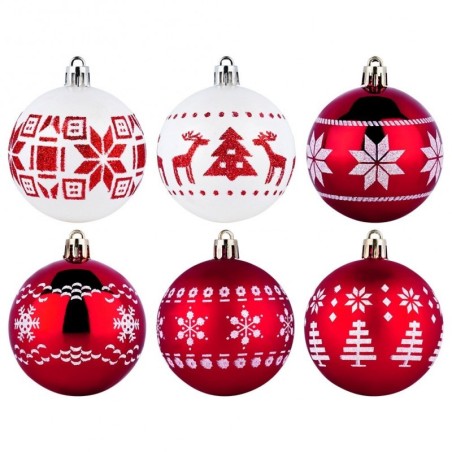Purunematud jõulukaunistused punane valge ... | FreshDesign.ee