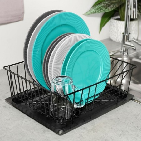 Nõudekuivatusrest must 35x29x13,5 cm