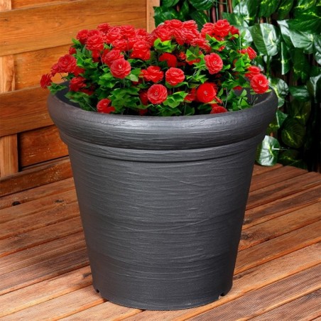 Plastikust aiapott must ümmargune 38x34 cm