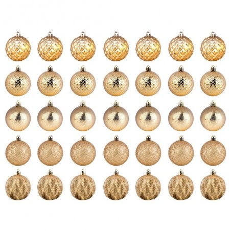 Purunemiskindlad jõuluehted, kuld, 6 cm, 35 tk. | FreshDesign.ee