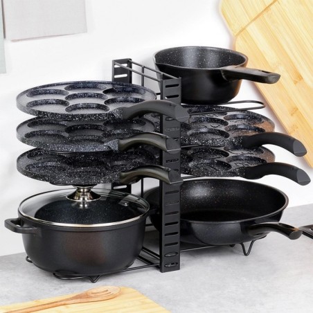 Must metallist alus pottide, pannide ja kaante jaoks, 2in1