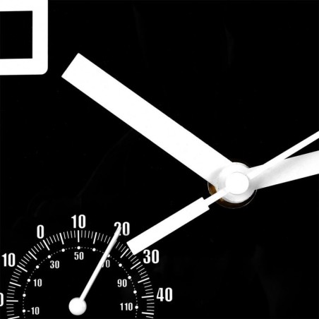 Must seinakell termomeetriga hügromeetriga 25 cm | FreshDesign.ee