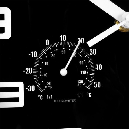 Must seinakell termomeetriga hügromeetriga 25 cm | FreshDesign.ee