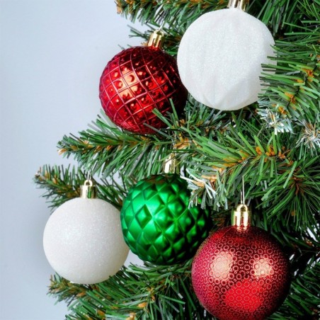 Purunematud jõuluehted punane roheline valge 6 cm 35 tk.