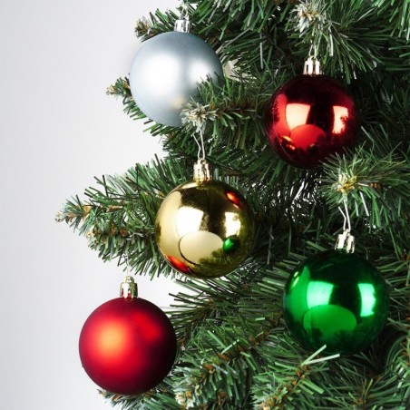 Purunematud jõuluehted hõbe punane kuld roheline 6 cm 50 tk.