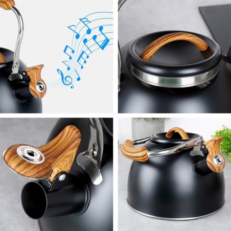 Veekeetja vilega, teras, must, 2,5 l | FreshDesign.ee