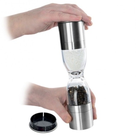 Kahekordne terasest soola- ja pipraveski 22 cm | FreshDesign.ee