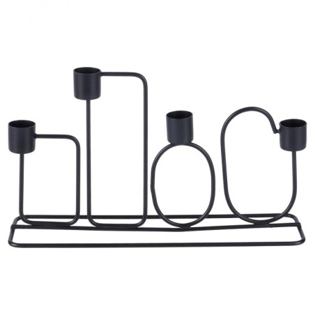 Must metallist küünlajalg 4 küünlale 27x7x16 cm | FreshDesign.ee