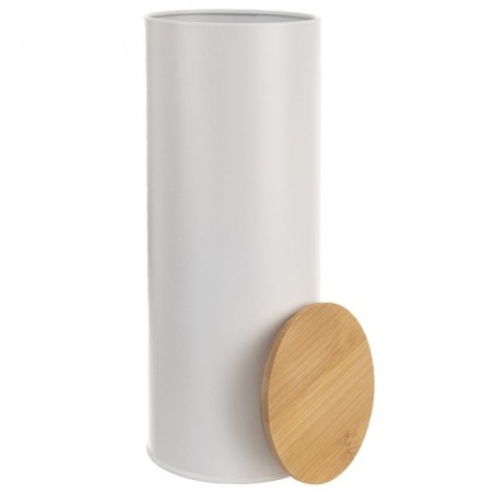 Toidunõu metallvalge bambusest kaanega WHI... | FreshDesign.ee