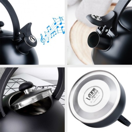 Veekeetja vilega, teras, must, 3 l | FreshDesign.ee