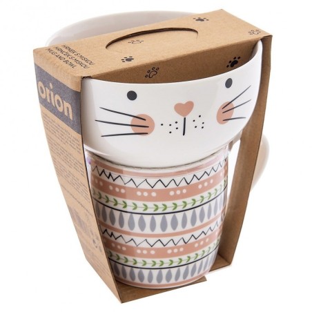 Laste kruus kausiga, portselanist kass, 2 ... | FreshDesign.ee