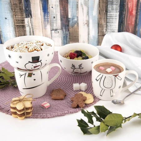 Laste kruus kausiga, portselanist lumememm, 2 osa