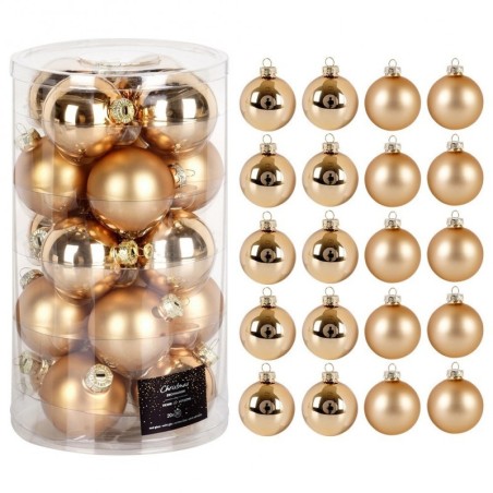 Klaasist jõulukuuse ehted, kuld, 6 cm, 20 tk. | FreshDesign.ee