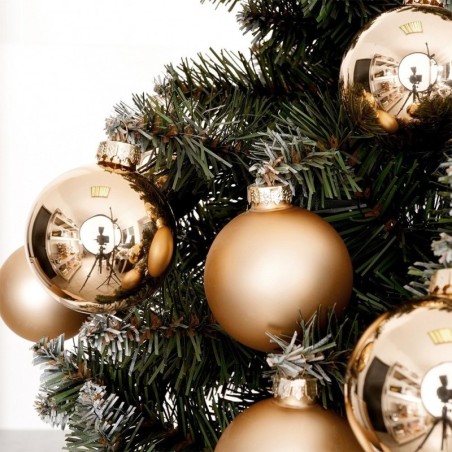 Klaasist jõulukuuse ehted, kuld, 6 cm, 20 tk.