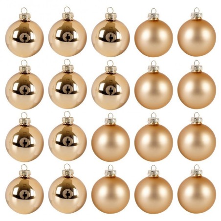 Klaasist jõulukuuse ehted, kuld, 6 cm, 20 tk. | FreshDesign.ee