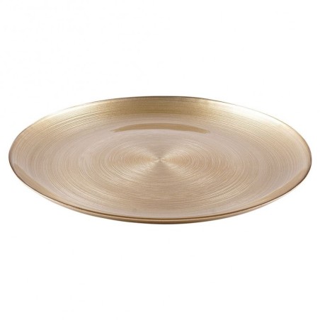 Taldrik, madal, klaas, kuldne, 32,5 cm | FreshDesign.ee