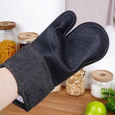 Silikoonist köögikinnas must 32 cm