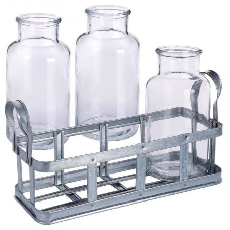 Klaasist lillevaasid koos alusega 3 tk. | FreshDesign.ee