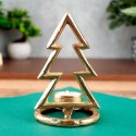 Alumiiniumist küünlajalg kuldne jõulupuu 16 cm | FreshDesign.ee