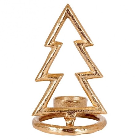 Alumiiniumist küünlajalg kuldne jõulupuu 16 cm | FreshDesign.ee