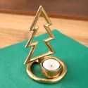 Alumiiniumist küünlajalg kuldne jõulupuu 16 cm | FreshDesign.ee