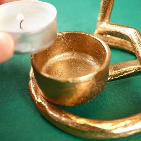 Alumiiniumist küünlajalg kuldtäht 15,5 cm | FreshDesign.ee