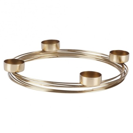 Kuldne metallist küünlajalg 4 küünlale 28x3,5 cm | FreshDesign.ee