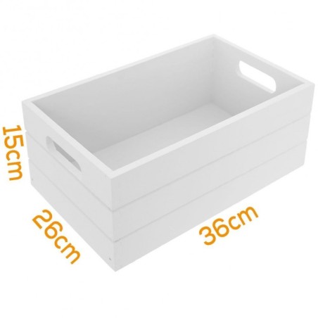 Puidust hoiukast 36x26x15 cm, valge | FreshDesign.ee