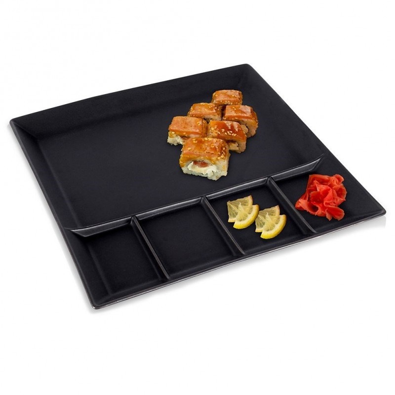 Mustast portselanist sektsioonidega taldri... | FreshDesign.ee