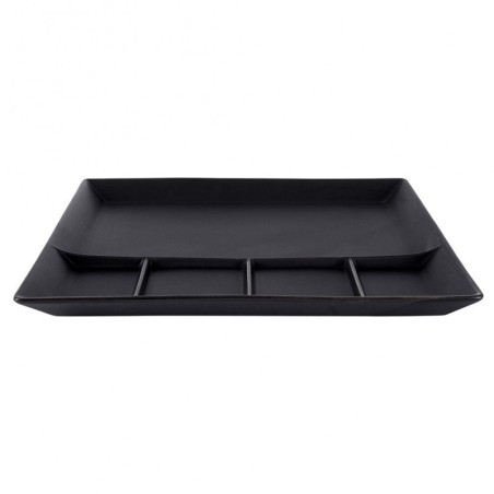 Mustast portselanist sektsioonidega taldri... | FreshDesign.ee