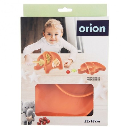 Laste taldrik silikoonist oranž elevant 23... | FreshDesign.ee