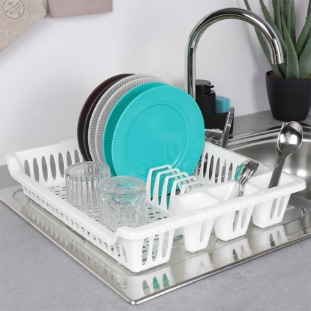 Nõude kuivatamine valge 46x37x8,5 cm