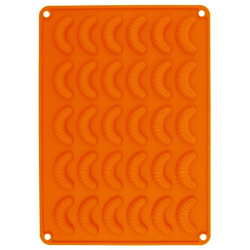 Silikoon oranž küpsisevorm sarvesaiadele | FreshDesign.ee