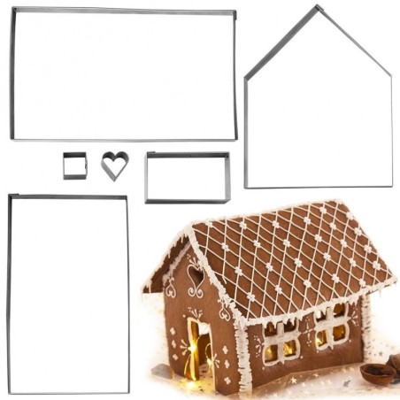 Terasest küpsisevormid piparkoogimaja 6 tk. | FreshDesign.ee