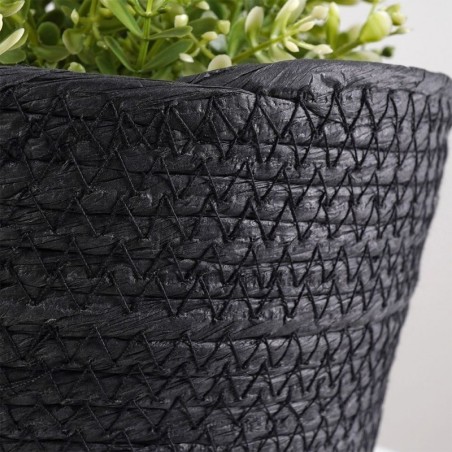 Punutud lillepoti kate, must, 19x15,5 cm | FreshDesign.ee