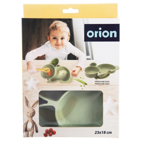 Laste taldrik silikoon jagatud roheline jä... | FreshDesign.ee